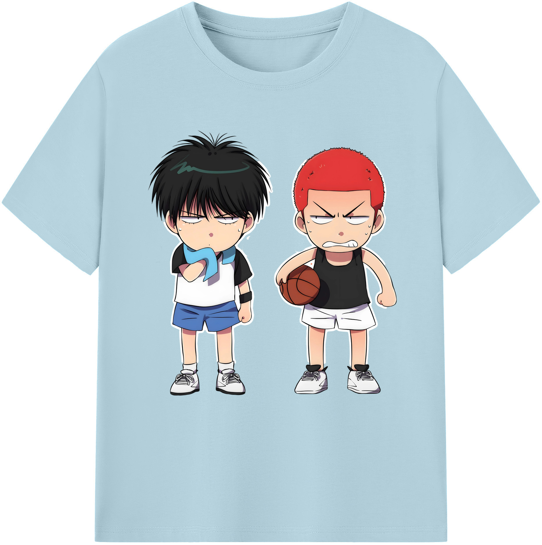 SLAM DUNK／スラムダンク 綿100％半袖Tシャツ（フロントプリント）